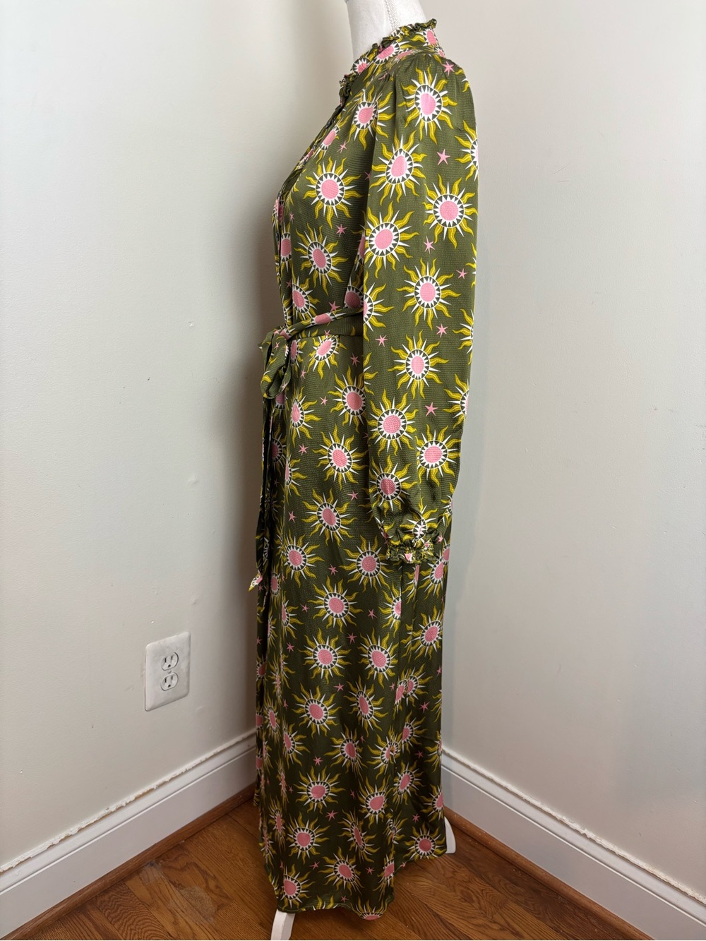 Boden Jasmine Satin Midi Shirt Dress Size 14R - Picture 5 of 11